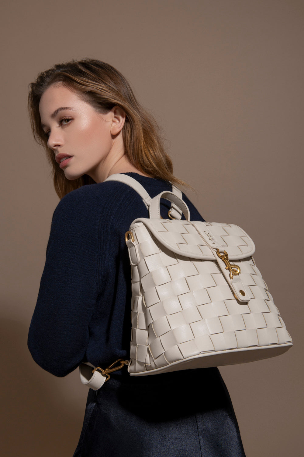 Rosie White Vegan Mini Backpack