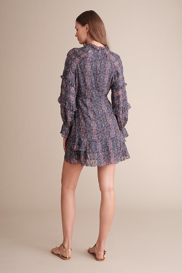 Kenzie Ruffled Wrap Mini Dress