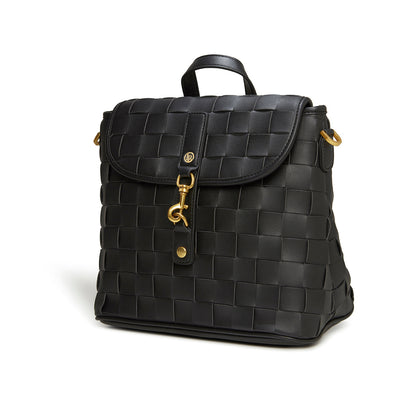 Rosie Black Vegan Mini Backpack