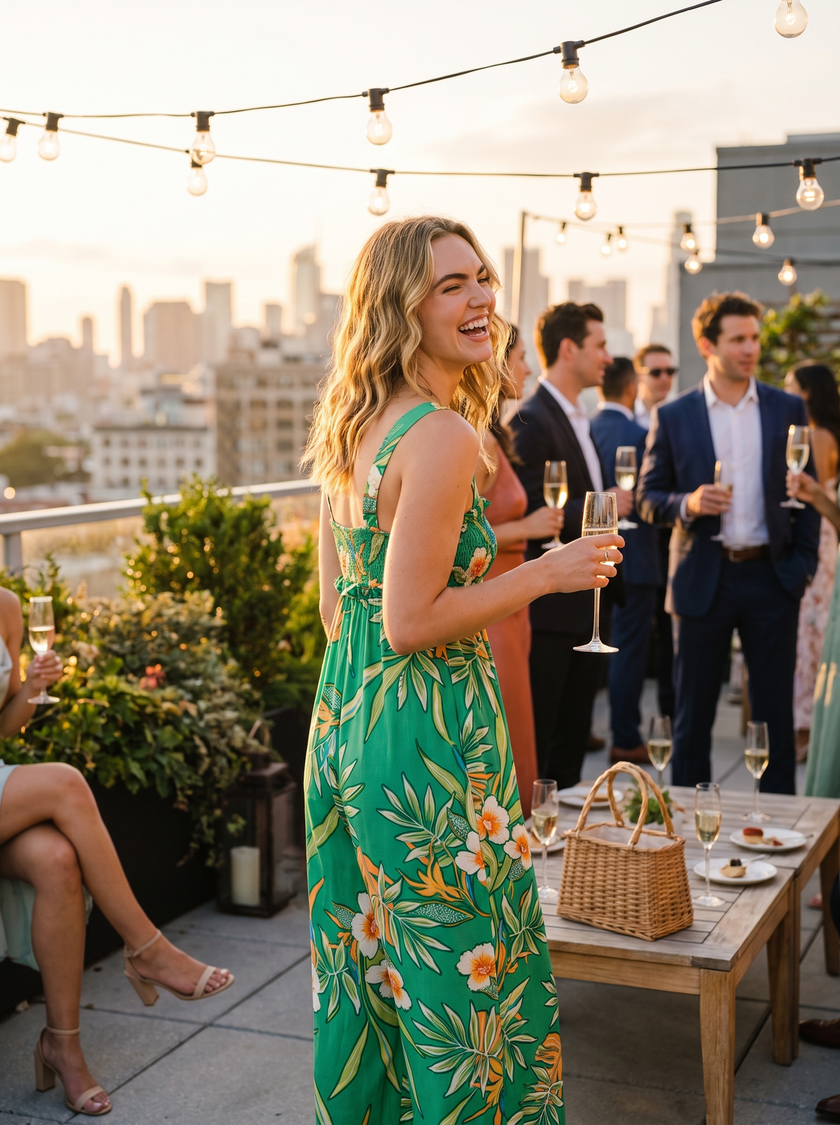 Floral Sleeveless Wide Leg Jumpsuit lifestyle 1